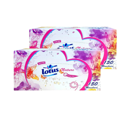 Distributeur Papier mouchoirs Lotus Nature 150 feuilles