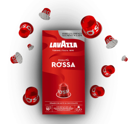 10 CAPSULES LAVAZZA COMPATIBLE NESPRESSO ALUMINIUM QUALITA ROSSA