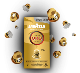 10 CAPSULES LAVAZZA COMPATIBLE NESPRESSO ALUMINIUM QUALITA ORO