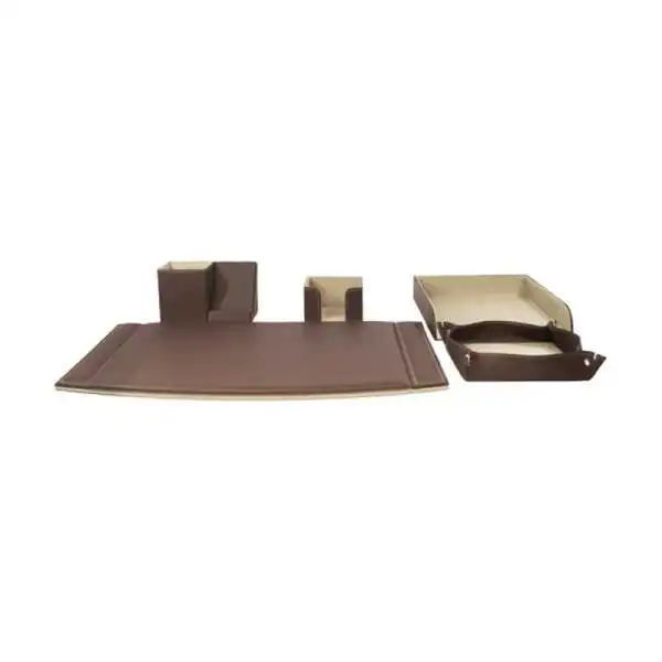 ENSEMBLE DE BUREAU SCRIBE PRESTIGE MARRON
