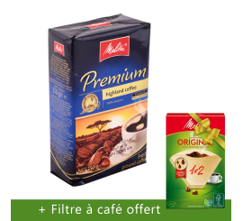 Café Moulu Melitta 100% Arabica Premium 250GR+ Filtre à Café Offert