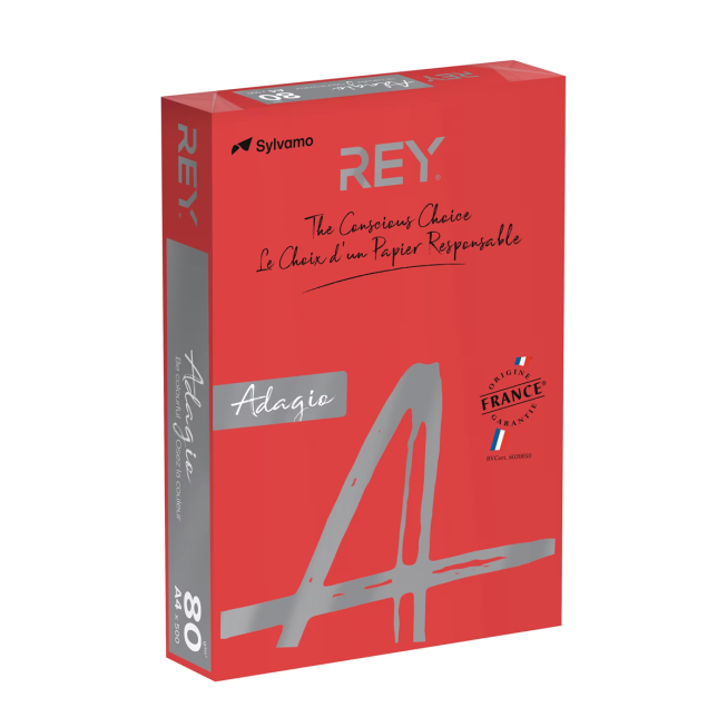 Papier 80 Gr Adagio Rey Rouge Intense Code 22