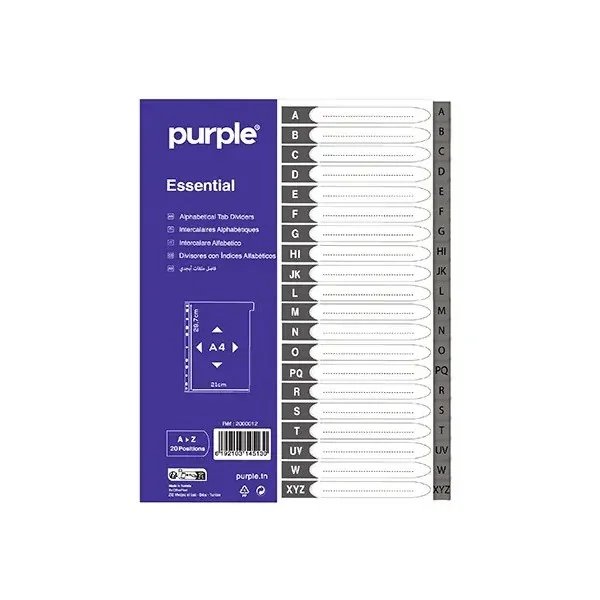 Jeux d’intercalaires en PP Alphabétique (20 Positions)