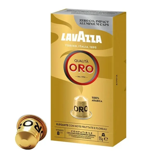 10 CAPSULES LAVAZZA COMPATIBLE NESPRESSO ALUMINIUM QUALITA ORO