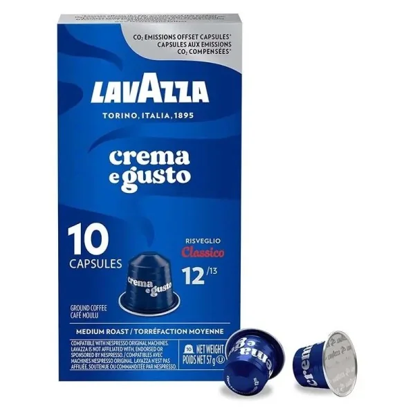 10 CAPSULES LAVAZZA COMPATIBLE NESPRESSO ALUM CREMA GUSTO CLASSICO