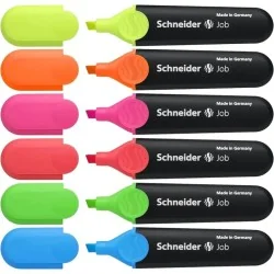 Pochette de 6 surligneurs Schneider Fluo Job150 Assorties