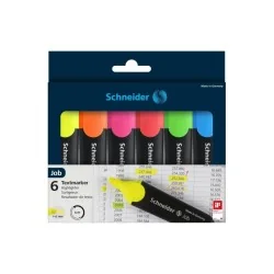 Pochette de 6 surligneurs Schneider Fluo Job150 Assorties