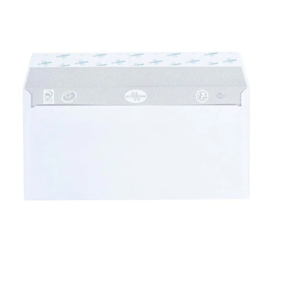 Pack 500 Enveloppe Blanche 12x17.6 La Couronne