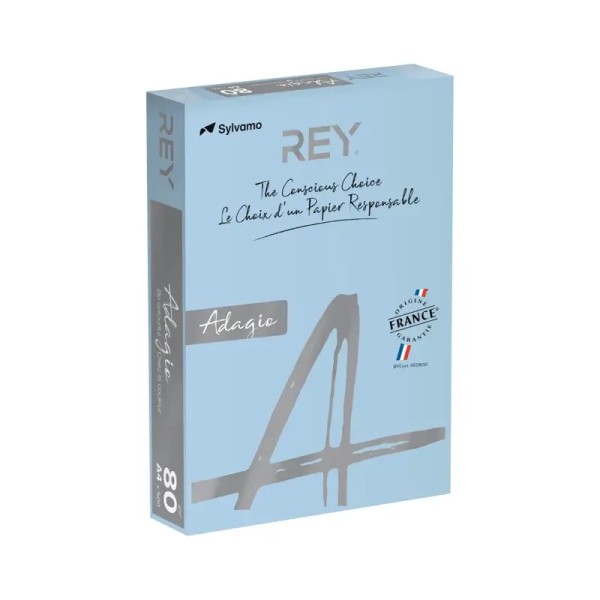 Rame Papier Couleur REY Bleu Pastel 500F