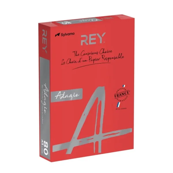 Rame Papier Couleur REY Rouge Intense 500F