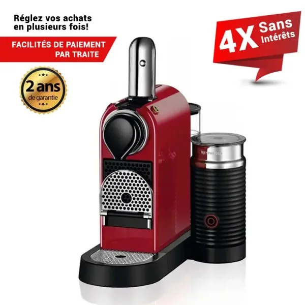 MACHINE A CAFE NESPRESSO CITIZ&MILK MCH ROUGE C123 N1 XE Original ®