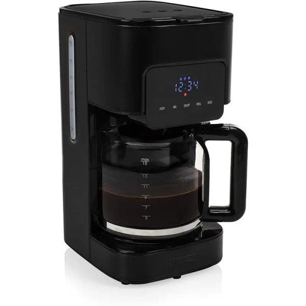 Cafetière Inox Noir Programmable 10 À 15 Tasses Princess