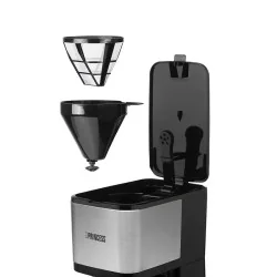 Cafetière Compacte Inox Bol En Verre 1,25L 12T Princess