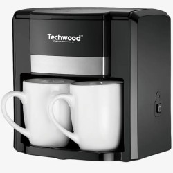 Cafetière 2 Tasses Duo Noir Techwood