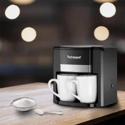 Cafetière 2 Tasses Duo Noir Techwood