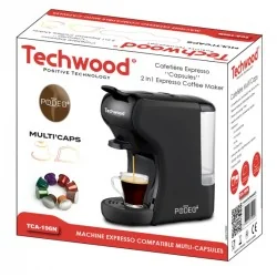 Cafetière Expresso Multicapsules TCA-191N Noir Techwood
