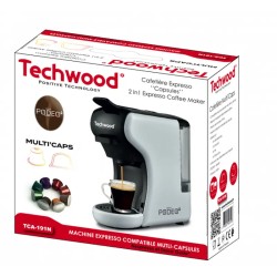 Cafetière Expresso Multicapsules TCA-191N Blanc Techwood