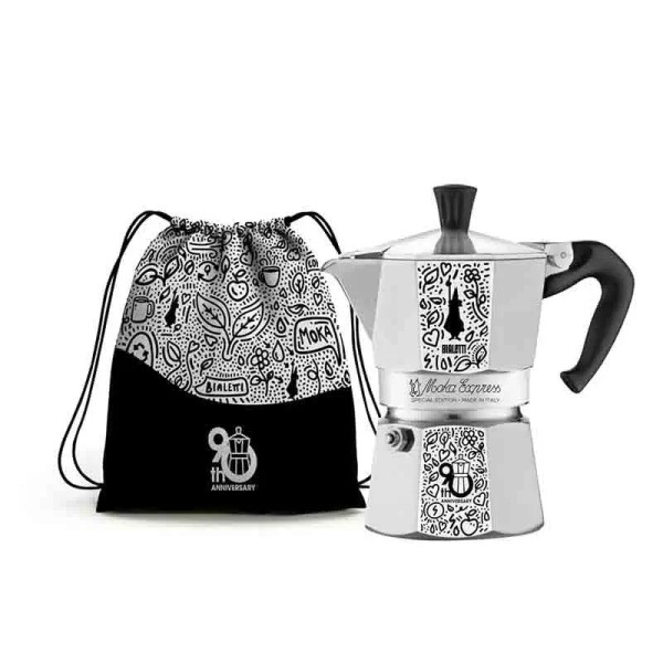 Cafétière Moka Express 3T 90° + Sac