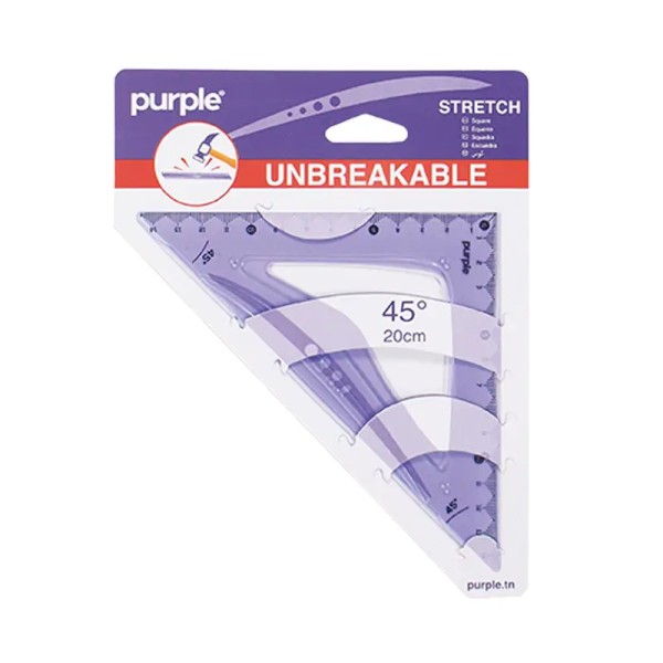 Equerre 45°/20 Cm STRETCH Purple