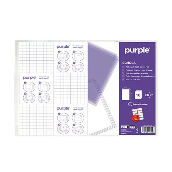 Paquet de 10 Pcs Feuilles Couvre livre Adhésifs + Etiquette de Noms