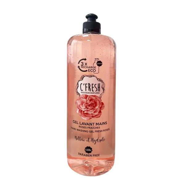 GEL LAVANT MAINS C'FRESH ROSES FRAICHES 1050ML 