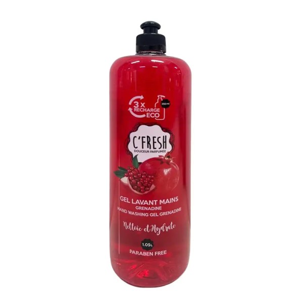 GEL LAVANT MAINS C'FRESH GRENADINE 1050ML