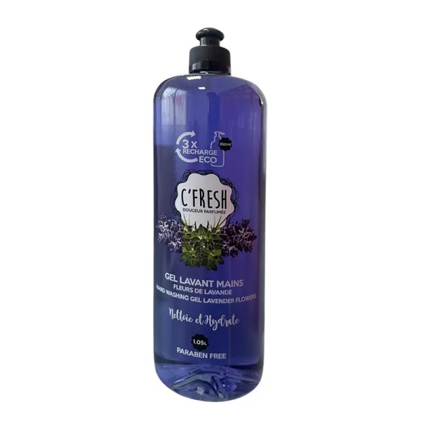 GEL LAVANT MAINS C'FRESH FLEUR DE LAVANDE 1050ML