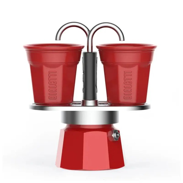 Cafetière Mini Express 2TS + 2 Tasses Bialetti Rouge