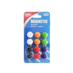 Blister De 12 Boutons de Fixation Magnétique 15MM E7823 Deli