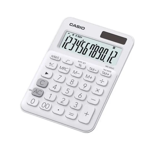 Calculatrice de bureau 12 chiffres Casio MS-20UC Blanche