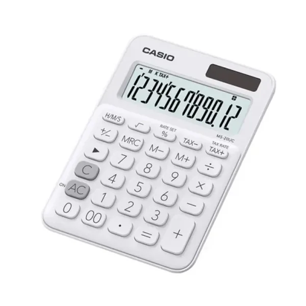 Calculatrice de bureau 12 chiffres Casio MS-20UC Blanche