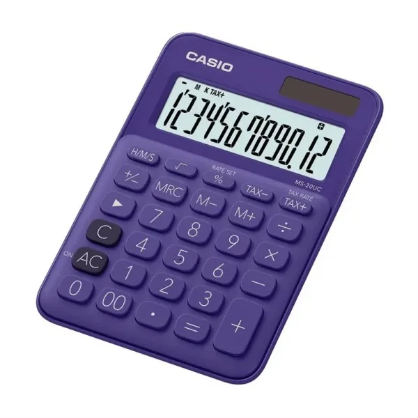 Calculatrice de bureau 12 chiffres Casio MS-20UC Violet