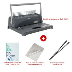 Pack Complet de Reliure Machine + Pages de Garde + Spirales