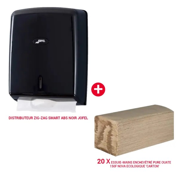 Pack Distributeur Jofel + 20x Essuie-mains Écologiques Nova
