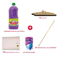 Pack Entretien Sols Complet – désodorisant  Judy, Raclettes, Serpillières & Accessoires