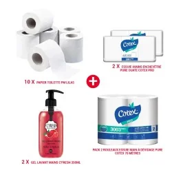 Pack Hygiène – Papier Toilette, Gel Lavant & Essuie-mains
