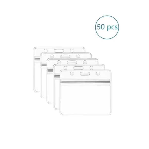 Porte Badge PVC Transparent E64801 PQT50