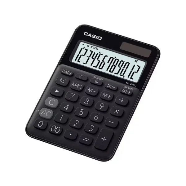 Calculatrice de bureau 12 chiffres Casio MS-20UC Noir