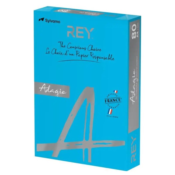 Rame Papier Couleur REY Bleu Intense 500F