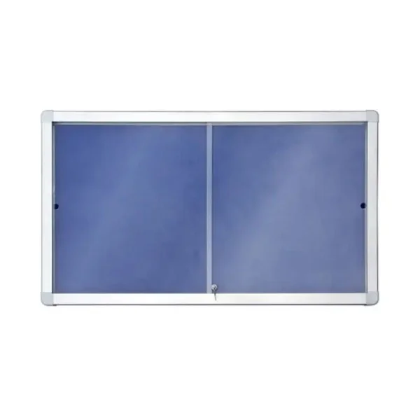 Vitrine D'affichage Fond Tissu Bleu 94x68 2x3