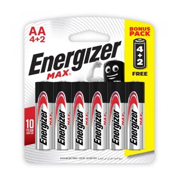 6x Piles Energizer Maxx AAA E92BP6