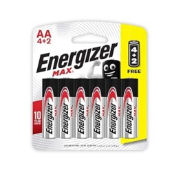 6x Piles Energizer Maxx AA E91BP6