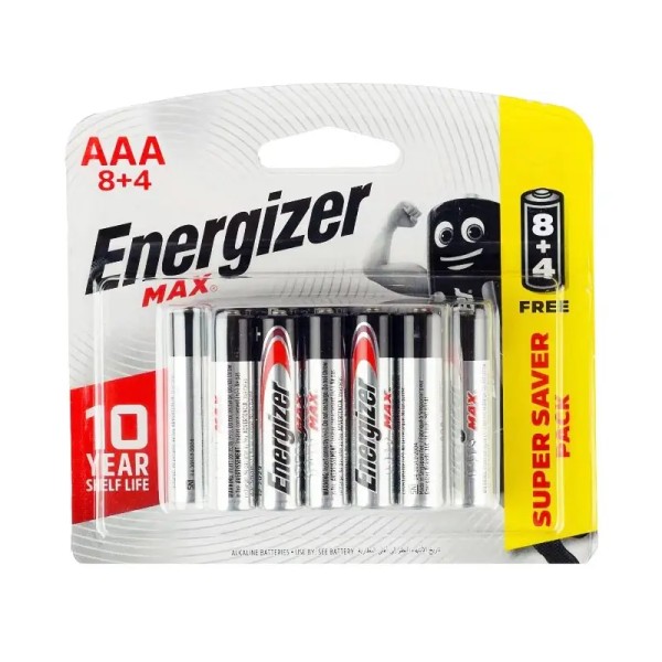 8x Piles Energizer Maxx AAA E92BP8