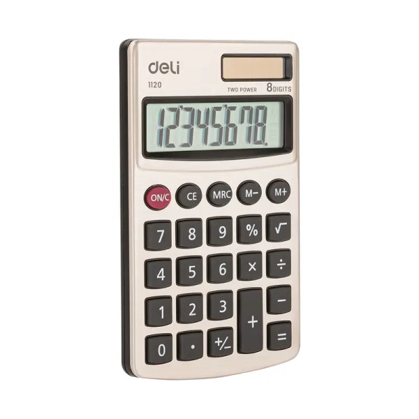 Calculatrice Métal 8 Chiffres Deli E1120