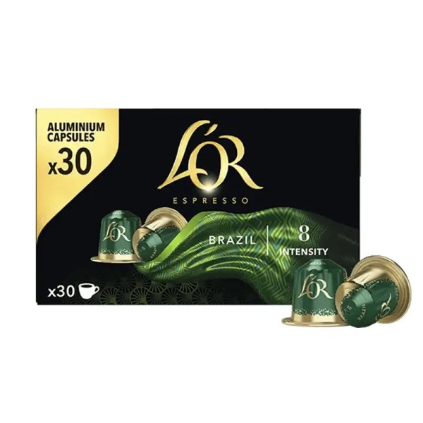 PAQUET DE 30 CAPSULES CAFE L'OR COMP NESPRESSO BRAZIL