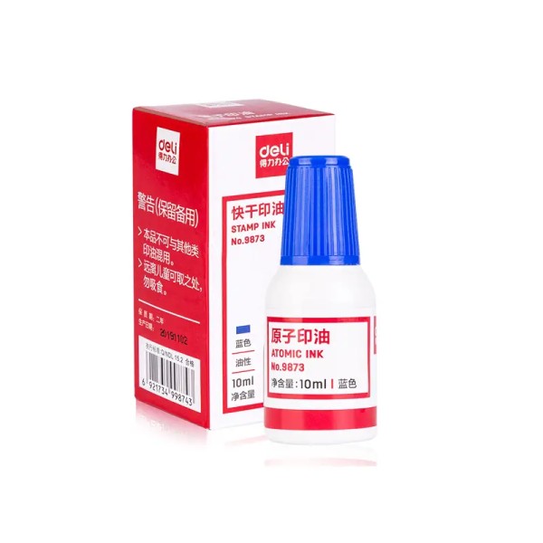 Encre à Tampon Bleu 10Ml E9873 Deli