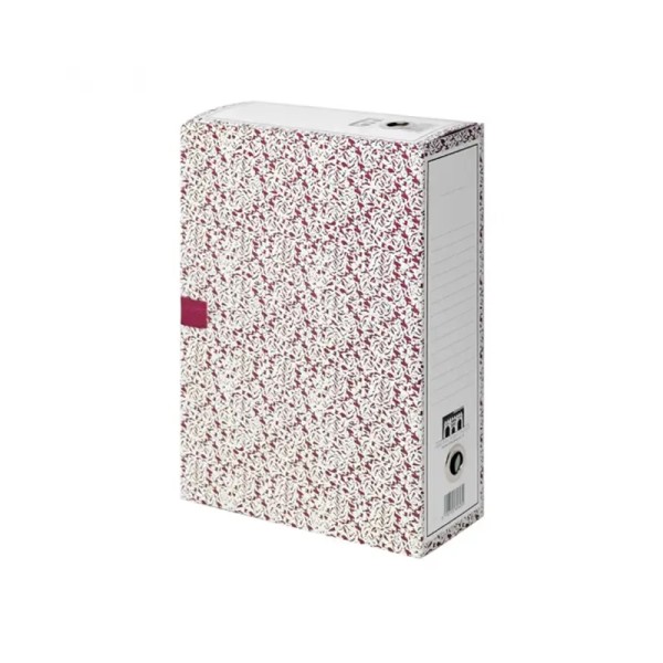 Boite D'archive à Bouton Luxe D10 Ribat Rouge