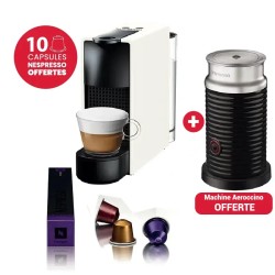 Pack Machine à Café Mini Essenza + Machine Aercoccino + 10 Capsules