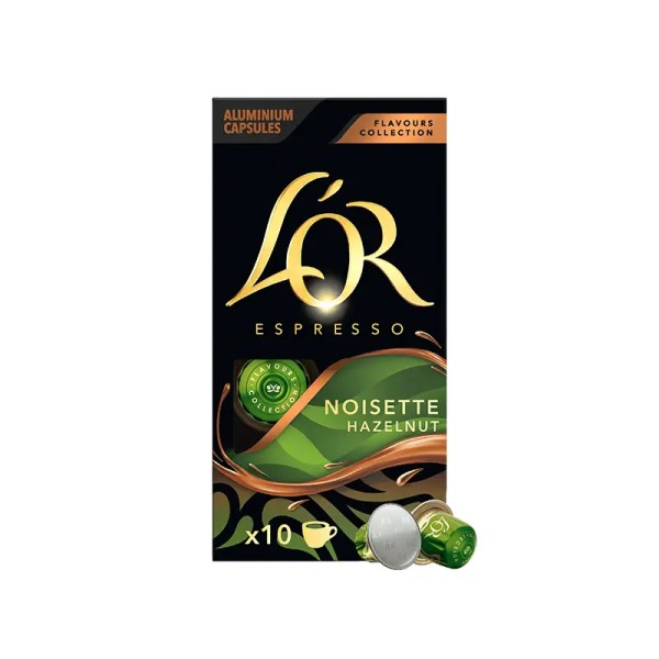 Paquet de 10 Capsules Compatible Nespresso L'or Noisette