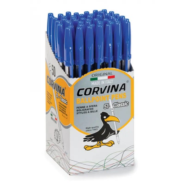 Boite 50 Stylos à Bille Corvina 51 Bleu